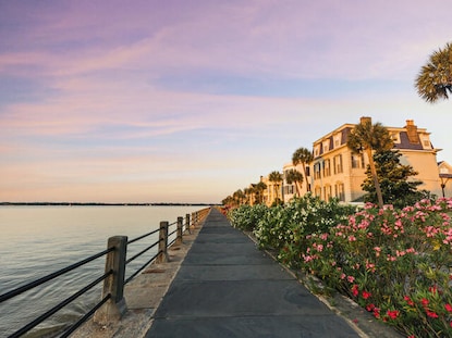 Shot of the Battery District in Charleston, South Carolina. 