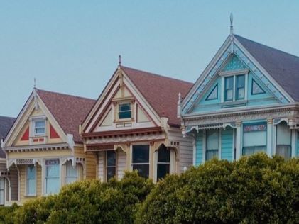 Painted Ladies, pastel-colored houses in San Francisco