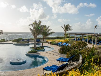 The pool overlooking the Caribbean at The Crane, a Hilton Grand Vacations Club in Barbados