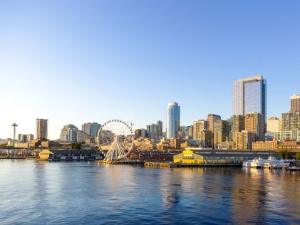 Seattle, Washington, skyline on a clear day