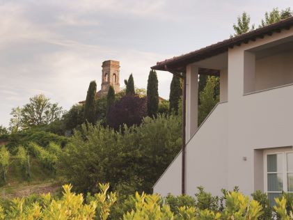 Exterior of Borgo alle Vigne, a Hilton Grand Vacations Club in Tuscany, Italy