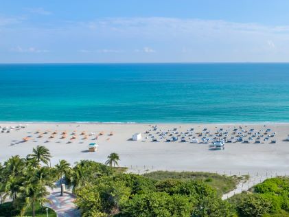 Aerial view of Miami Beach, Florida