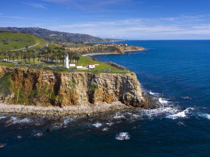 Lighthouse on a cliff on Catalina Island, California