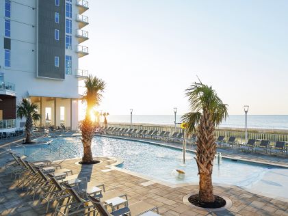 Beachside pool at Ocean Enclave, a Hilton Grand Vacations Club in Myrtle Beach, South Carolina