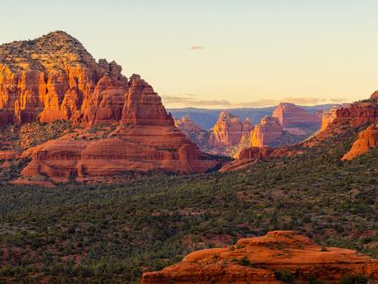 The iconic red rock formations near Sedona, Arizona