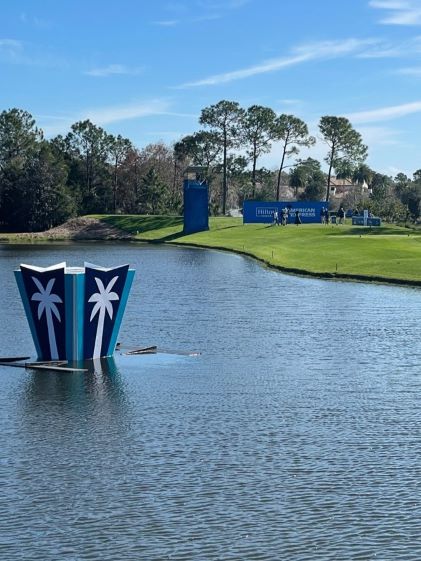 Pond at Lake Nona Golf & Country Club during the 2024 Hilton Grand Vacations Tournament of Champions