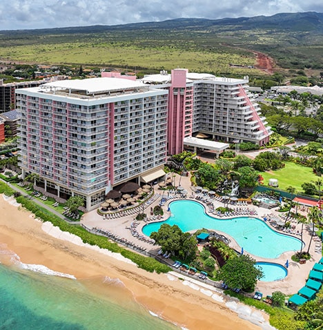Aerial view of Hilton Vacation Club Ka'anapali Beach
